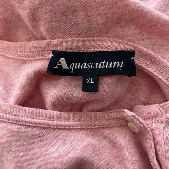 Aquascutum Marled Nubby Button Front Salmon Tank Top - Picture 7 of 9